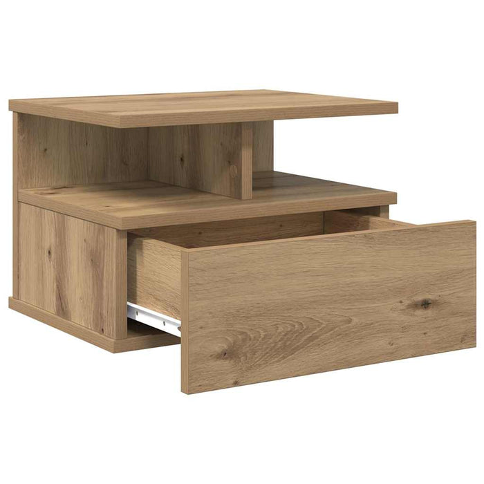 Noptieră Suspendată 2 pcs Stejar Artizanal 40 x 31 x 28 cm - WALTI WALTI