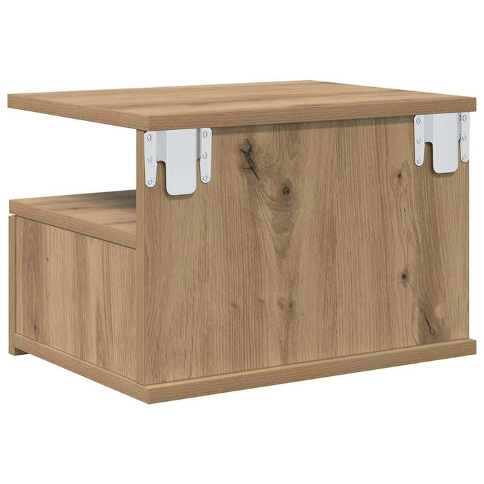 Noptieră Suspendată 2 pcs Stejar Artizanal 40 x 31 x 28 cm - WALTI WALTI