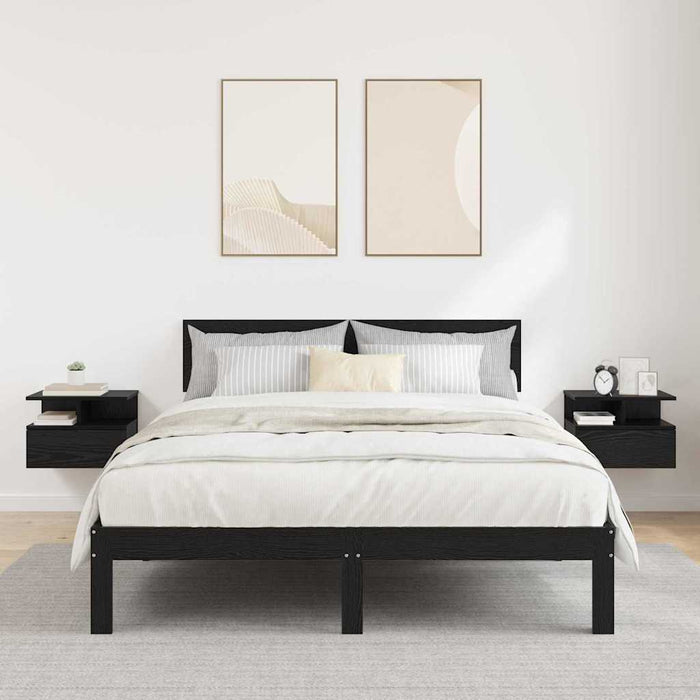 Noptieră Suspendată 2 pcs Stejar Negru 40 x 31 x 28 cm - WALTI WALTI