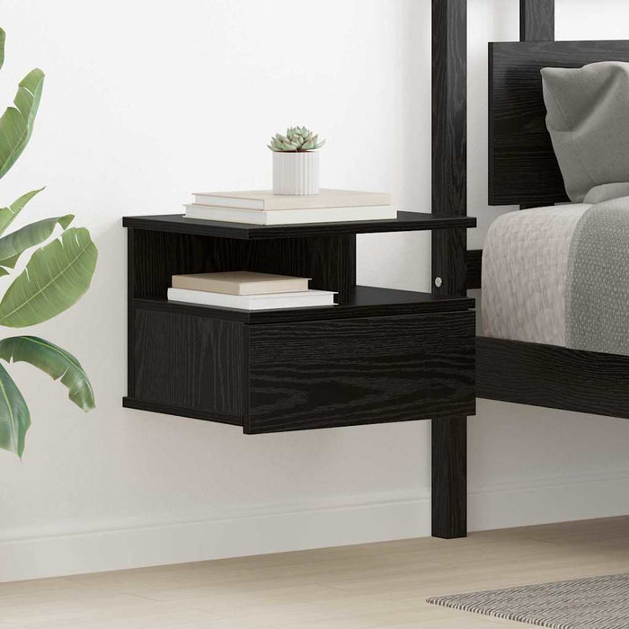 Noptieră Suspendată 2 pcs Stejar Negru 40 x 31 x 28 cm - WALTI WALTI