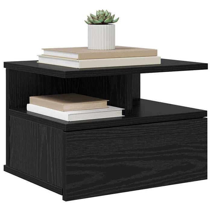 Noptieră Suspendată 2 pcs Stejar Negru 40 x 31 x 28 cm - WALTI WALTI