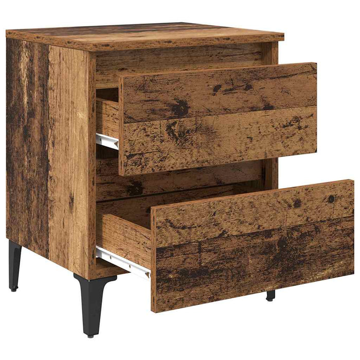 Dulap de noapte Lemn vechi 40 x 35 x 50 cm Lemn compozit - WALTI WALTI