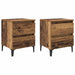 Dulap de noapte 2 pcs Lemn vechi 40 x 35 x 50 cm Lemn compozit - WALTI WALTI
