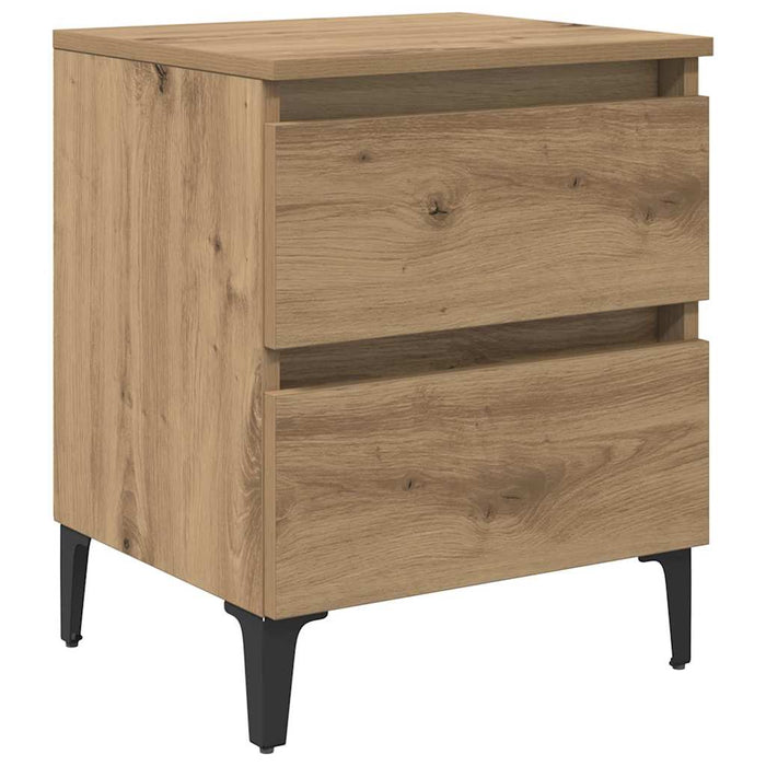 Dulap de noapte stejar artizanal 40 x 35 x 50 cm Lemn compozit - WALTI WALTI