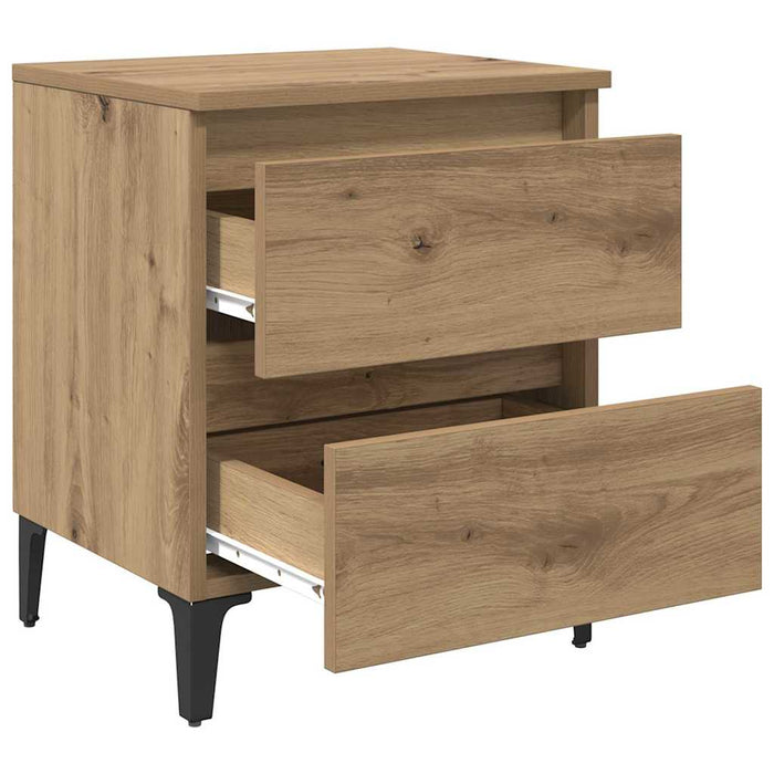 Dulap de noapte 2 pcs stejar artizanal 40 x 35 x 50 cm - WALTI WALTI