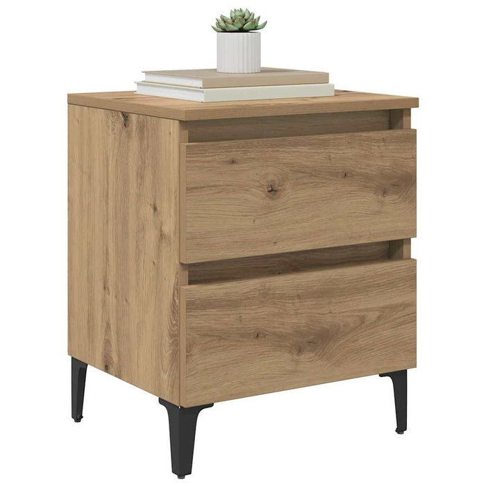 Dulap de noapte 2 pcs stejar artizanal 40 x 35 x 50 cm - WALTI WALTI