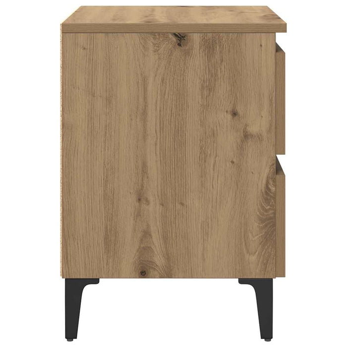 Dulap de noapte 2 pcs stejar artizanal 40 x 35 x 50 cm - WALTI WALTI