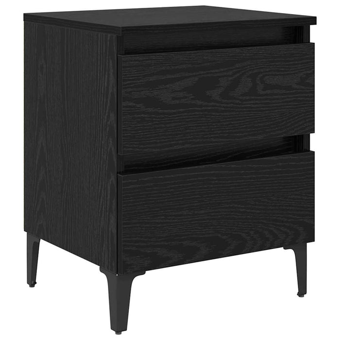 Dulap de noapte Stejar negru 40 x 35 x 50 cm Lemn compozit - WALTI WALTI