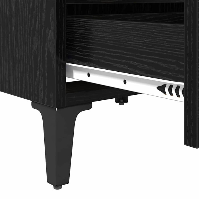 Dulap de noapte 2 pcs Stejar negru 40 x 35 x 50 cm - WALTI WALTI