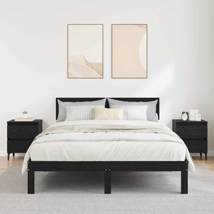 Dulap de noapte 2 pcs Stejar negru 40 x 35 x 50 cm - WALTI WALTI
