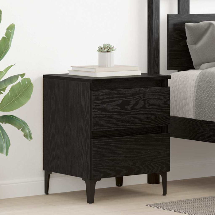 Dulap de noapte 2 pcs Stejar negru 40 x 35 x 50 cm - WALTI WALTI