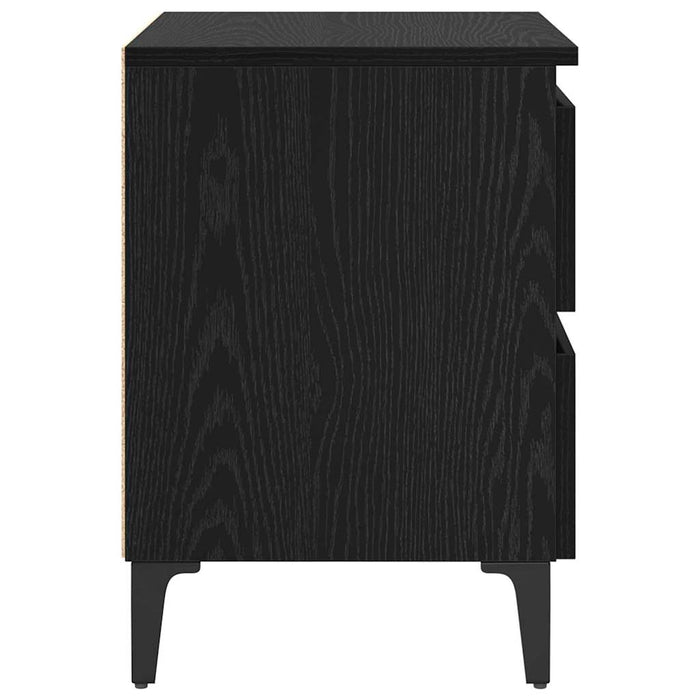 Dulap de noapte 2 pcs Stejar negru 40 x 35 x 50 cm - WALTI WALTI