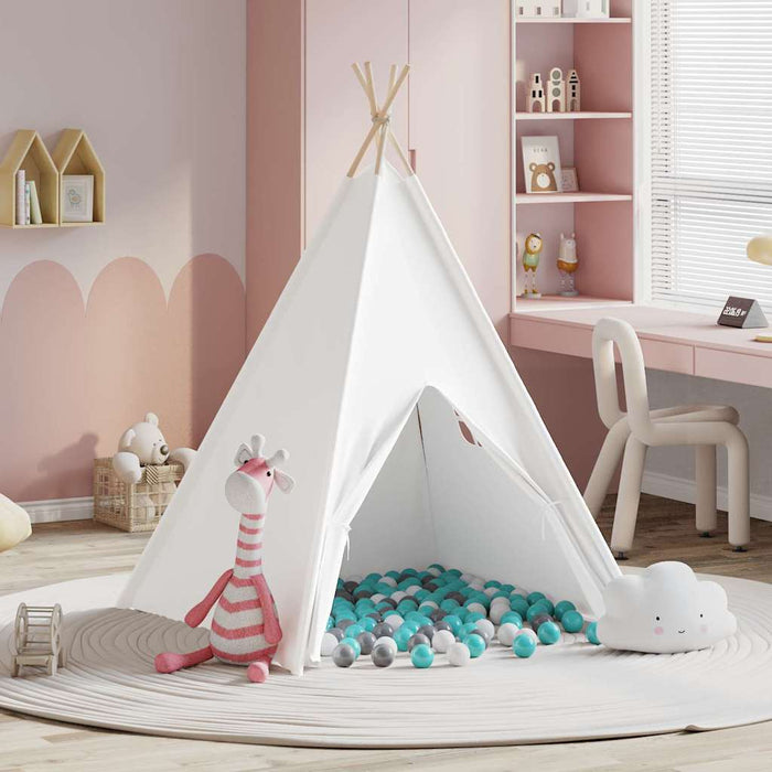 Cort tip teepee Gri Verde mentă Mediu Bumbac & Plastic - WALTI WALTI