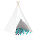 Cort tip teepee Gri Verde mentă Mediu Bumbac & Plastic - WALTI WALTI