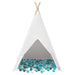 Cort tip teepee Gri Verde mentă Mediu Bumbac & Plastic - WALTI WALTI