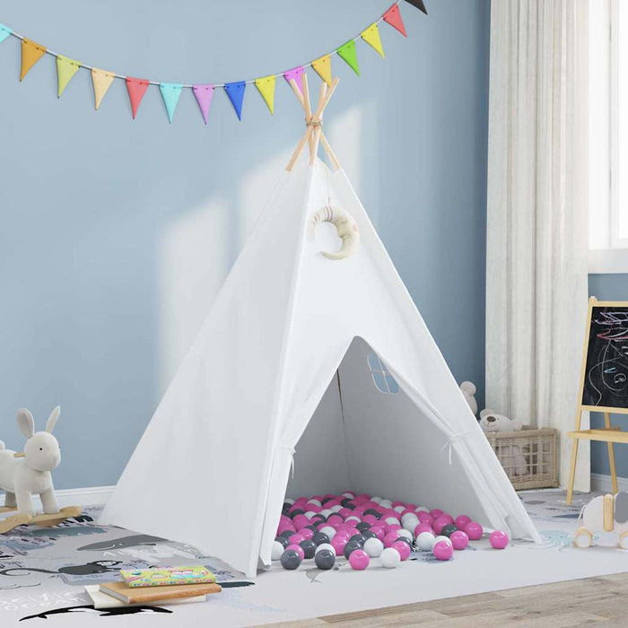 Cort Teepee Alb, gri, roz mare Pânză de bumbac - WALTI WALTI