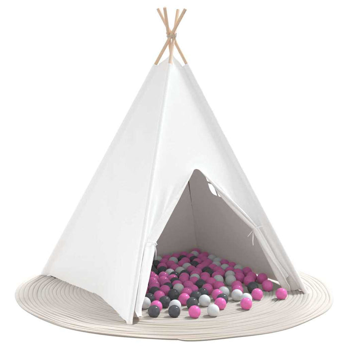Cort Teepee Alb, gri, roz mare Pânză de bumbac - WALTI WALTI