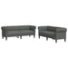 Set de canapea 2 pcs Gri închis țesătură - WALTI WALTI