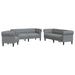 Set de canapea 3 pcs Gri deschis țesătură - WALTI WALTI