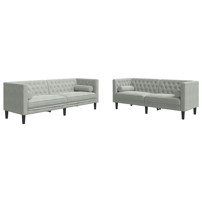 Canapea pentru living 2 pcs Gri deschis 194 x 74,5 x 70,5 cm - WALTI WALTI