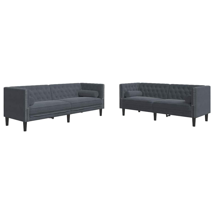 Canapea pentru living 2 pcs Gri închis 194 x 74,5 x 70,5 cm - WALTI WALTI