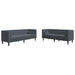 Canapea pentru living 2 pcs Gri închis 194 x 74,5 x 70,5 cm - WALTI WALTI