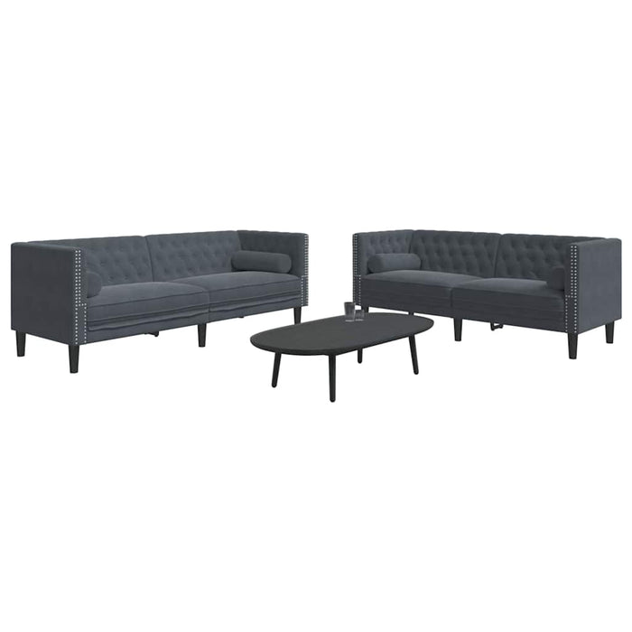 Canapea pentru living 2 pcs Gri închis 194 x 74,5 x 70,5 cm - WALTI WALTI