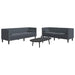 Canapea pentru living 2 pcs Gri închis 194 x 74,5 x 70,5 cm - WALTI WALTI
