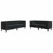 Canapea pentru living 2 pcs Negru 194 x 74,5 x 70,5 cm Catifea - WALTI WALTI