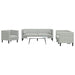 Canapea pentru living 3 pcs Gri deschis 194 x 74,5 x 70,5 cm - WALTI WALTI