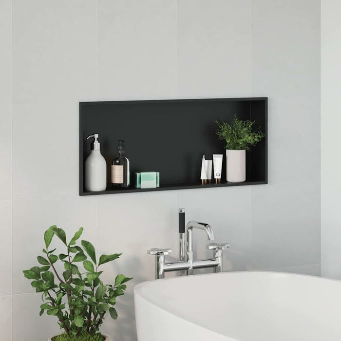 Nisă de Duș Negru 75 x 30 x 9.5 cm Oţel inoxidabil - WALTI WALTI