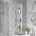 Nisă de Duș Alb 90 x 30 x 9,5 cm Oţel inoxidabil - WALTI WALTI