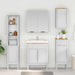 Dulap de Baie cu sertar Alb 35 x 30 x 85 cm Lemn de pin masiv - WALTI WALTI