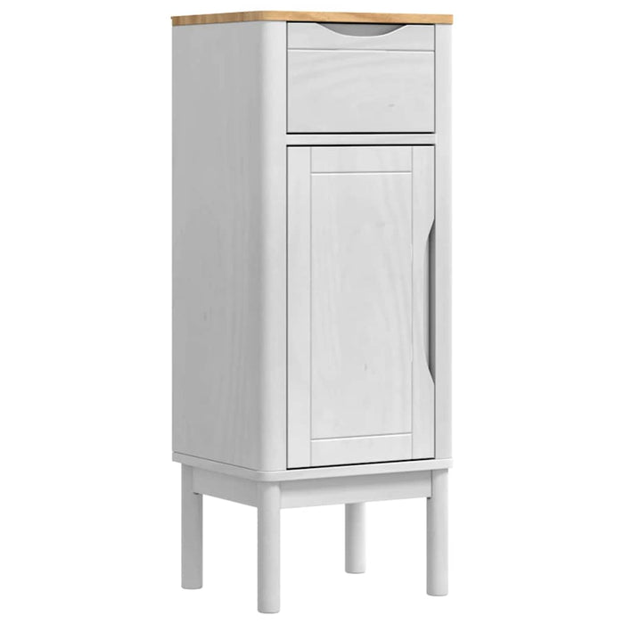 Dulap de Baie cu sertar Alb 35 x 30 x 85 cm Lemn de pin masiv - WALTI WALTI