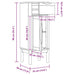 Dulap de Baie cu sertar Alb 35 x 30 x 85 cm Lemn de pin masiv - WALTI WALTI