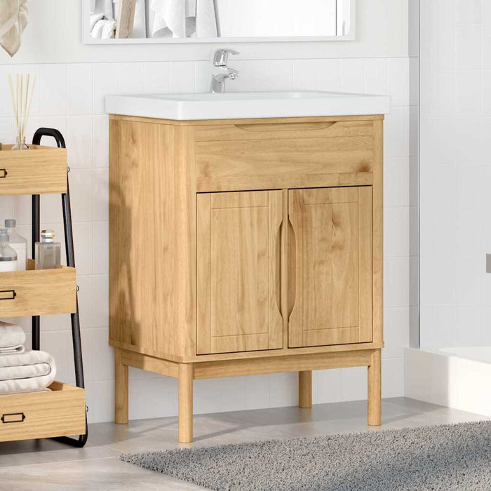 Dulap pentru Chiuveta de Baie FLORO Maro ceruit 60 x 40 x 80 cm WALTI