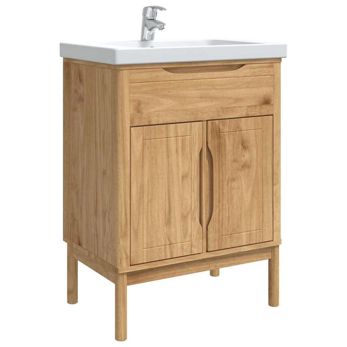 Dulap pentru Chiuveta de Baie FLORO Maro ceruit 60 x 40 x 80 cm WALTI