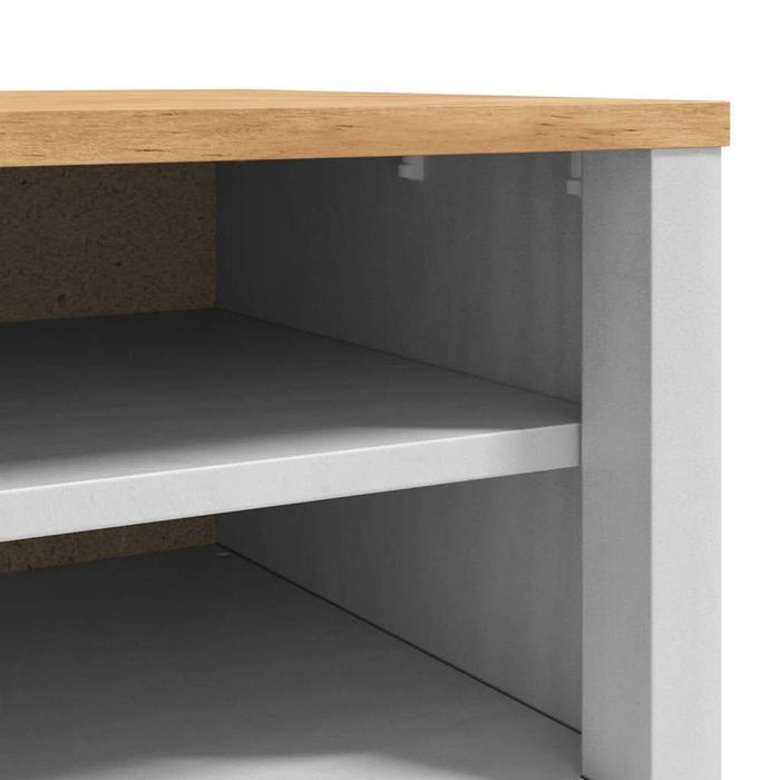 Bancă de hol cu sertar Alb 115 x 40 x 45 cm Lemn de pin masiv - WALTI WALTI