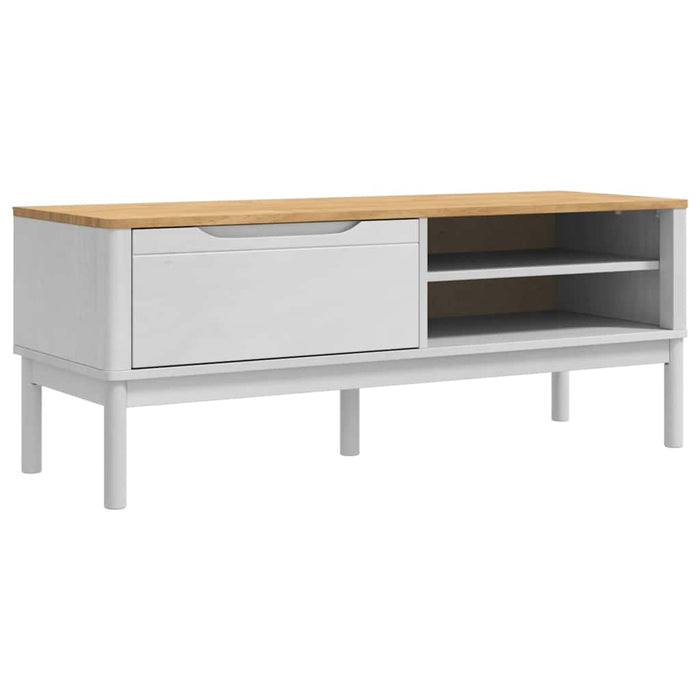 Bancă de hol cu sertar Alb 115 x 40 x 45 cm Lemn de pin masiv - WALTI WALTI