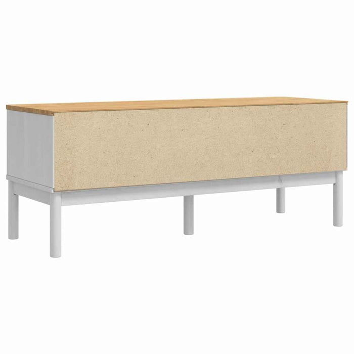 Bancă de hol cu sertar Alb 115 x 40 x 45 cm Lemn de pin masiv - WALTI WALTI