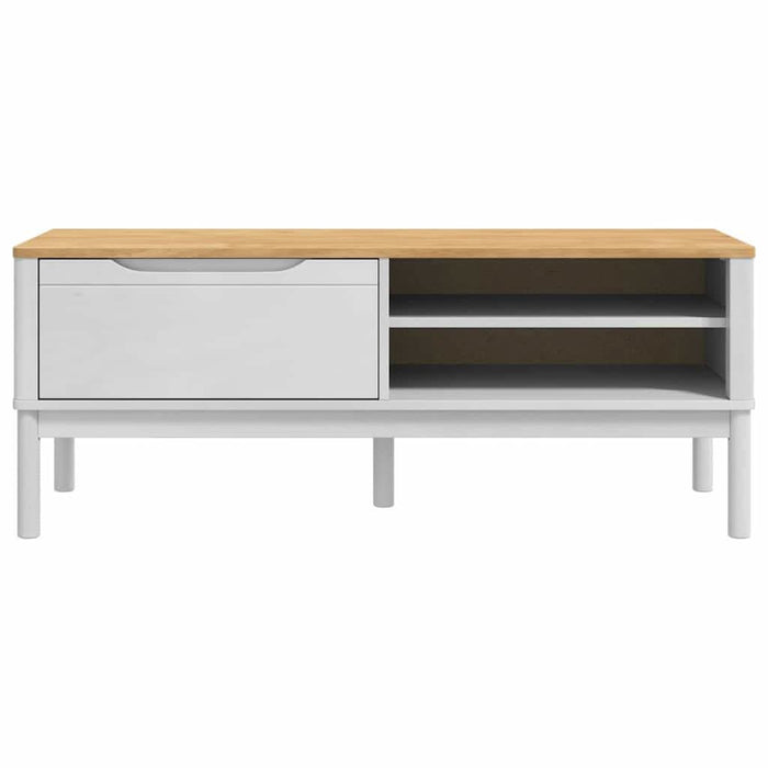 Bancă de hol cu sertar Alb 115 x 40 x 45 cm Lemn de pin masiv - WALTI WALTI
