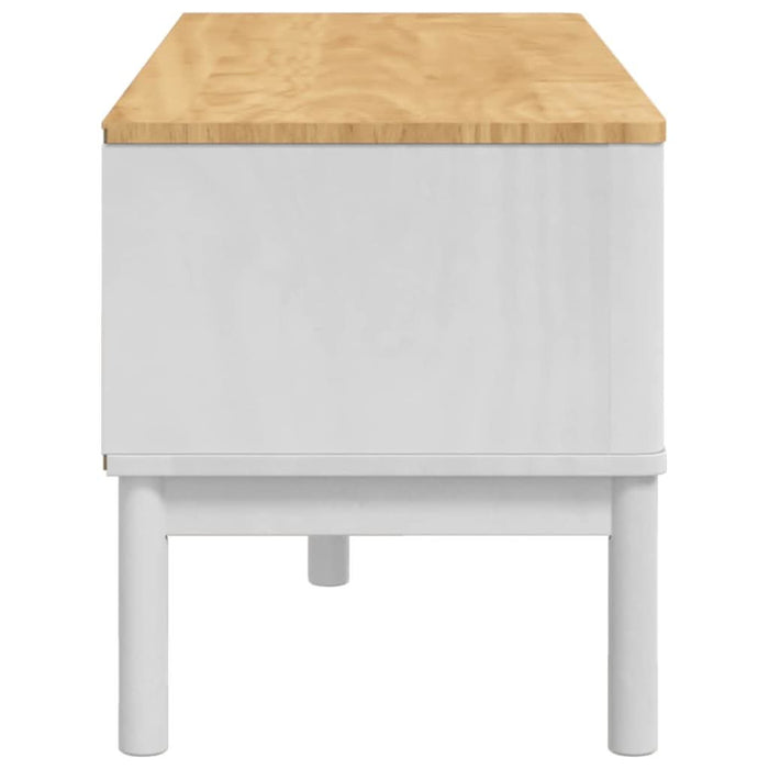 Bancă de hol cu sertar Alb 115 x 40 x 45 cm Lemn de pin masiv - WALTI WALTI