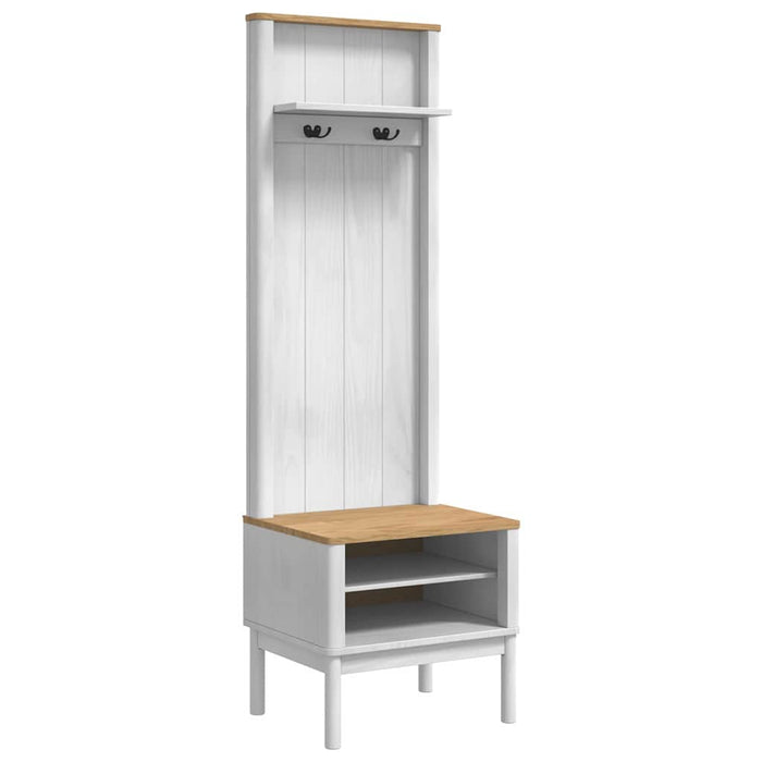 Dulap pentru hol FLORO Alb 50 x 40 x 158 cm Lemn de pin masiv - WALTI WALTI