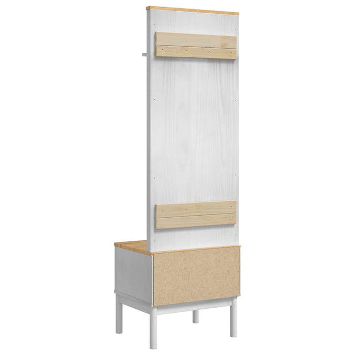 Dulap pentru hol FLORO Alb 50 x 40 x 158 cm Lemn de pin masiv - WALTI WALTI