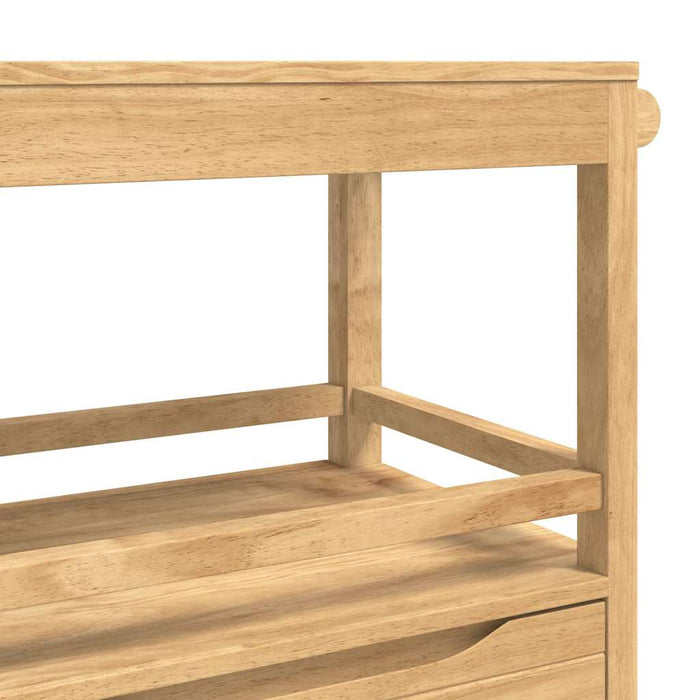 Troler de Bucătărie FLORO Maroniu cerat 72,5 x 45 x 80 cm - WALTI WALTI