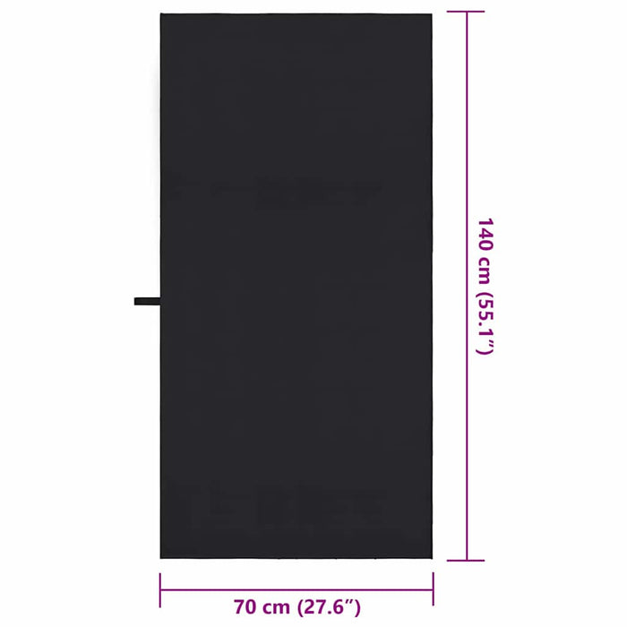 Prosoape Sport 2 pcs Negru 140 x 70 cm Poliester și poliamidă - WALTI WALTI