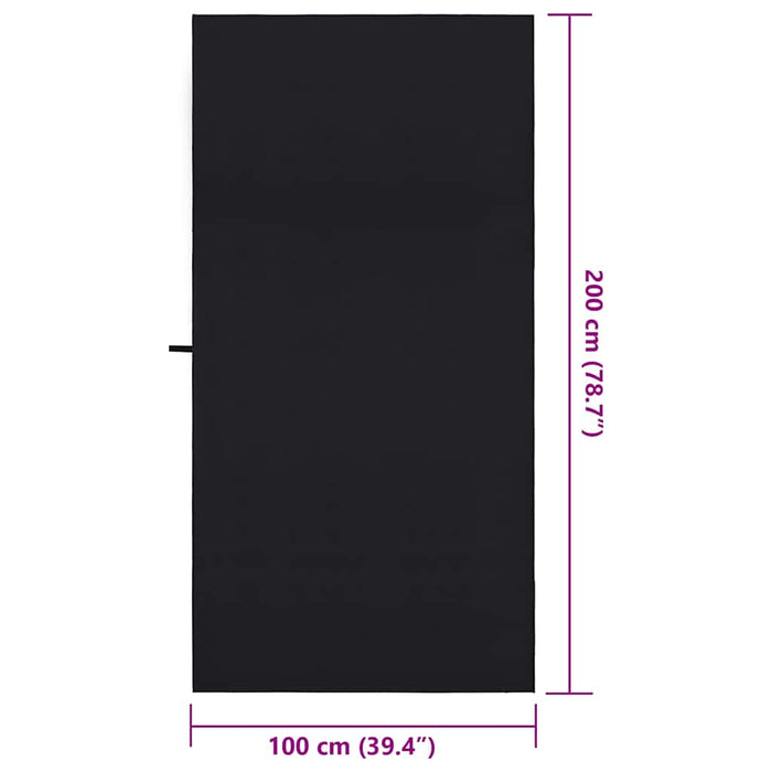 Prosoape Sport 2 pcs Negru 200 x 100 cm Poliester și poliamidă - WALTI WALTI