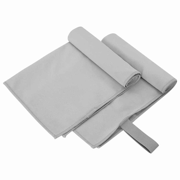 Prosoape Sport 2 pcs Gri 50 x 30 cm Poliester și poliamidă - WALTI WALTI