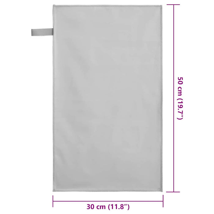 Prosoape Sport 2 pcs Gri 50 x 30 cm Poliester și poliamidă - WALTI WALTI