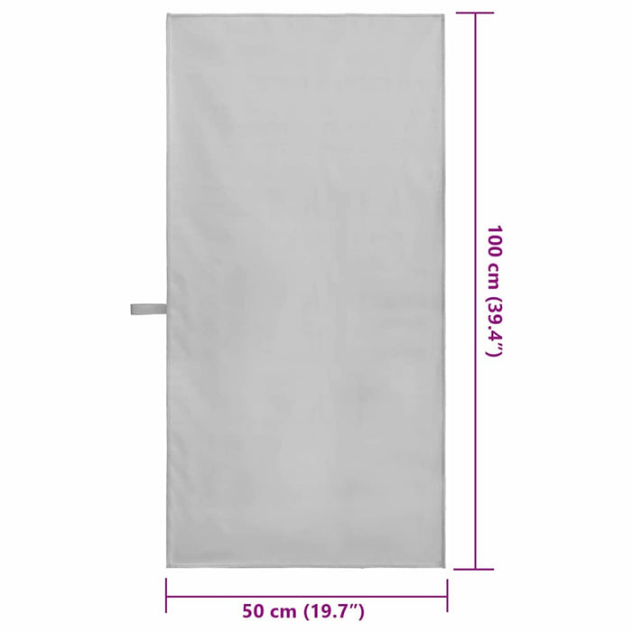 Prosoape Sport 2 pcs Gri 100 x 50 cm Poliester și poliamidă - WALTI WALTI